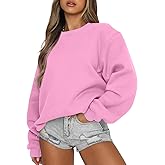 EFAN Womens Sweatshirts Oversized Crewneck Y2K Fleece Hoodies Fall Fashion 2026 Teen Girls Cute Winter Clothes Sweater
