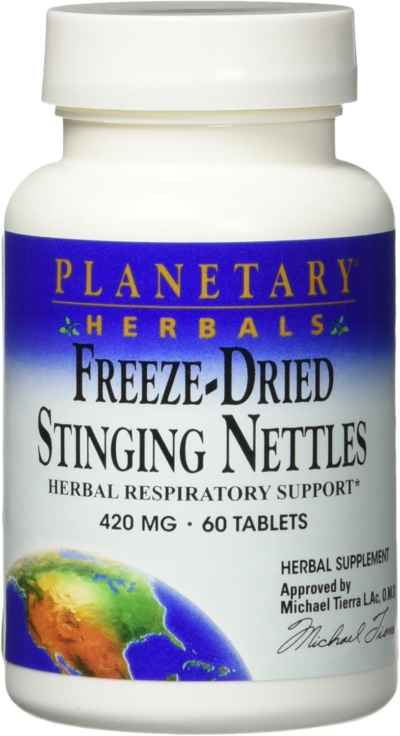 Amazon.com: Planetary Herbals Stinging Nettles, Freeze-Dried 420 mg Herbal Respiratory Support - 60 Tablets: Health & Personal Care Amazon.com: Planetary Herbals Stinging Nettles, Freeze-Dried 420 mg Herbal Respiratory Support - 60 Tablets: Health & Personal Care
