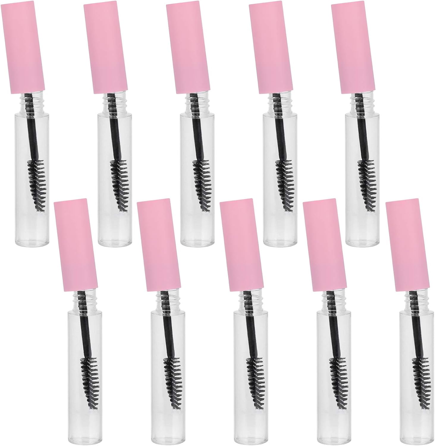 minkissy 10PCS Mascara Empty Bottle Empty Mascara Tube with Wand Plastic Eyeliner Tube Container Refillable Oil Bottle Lip Container for Women DIY Tubes 10ml