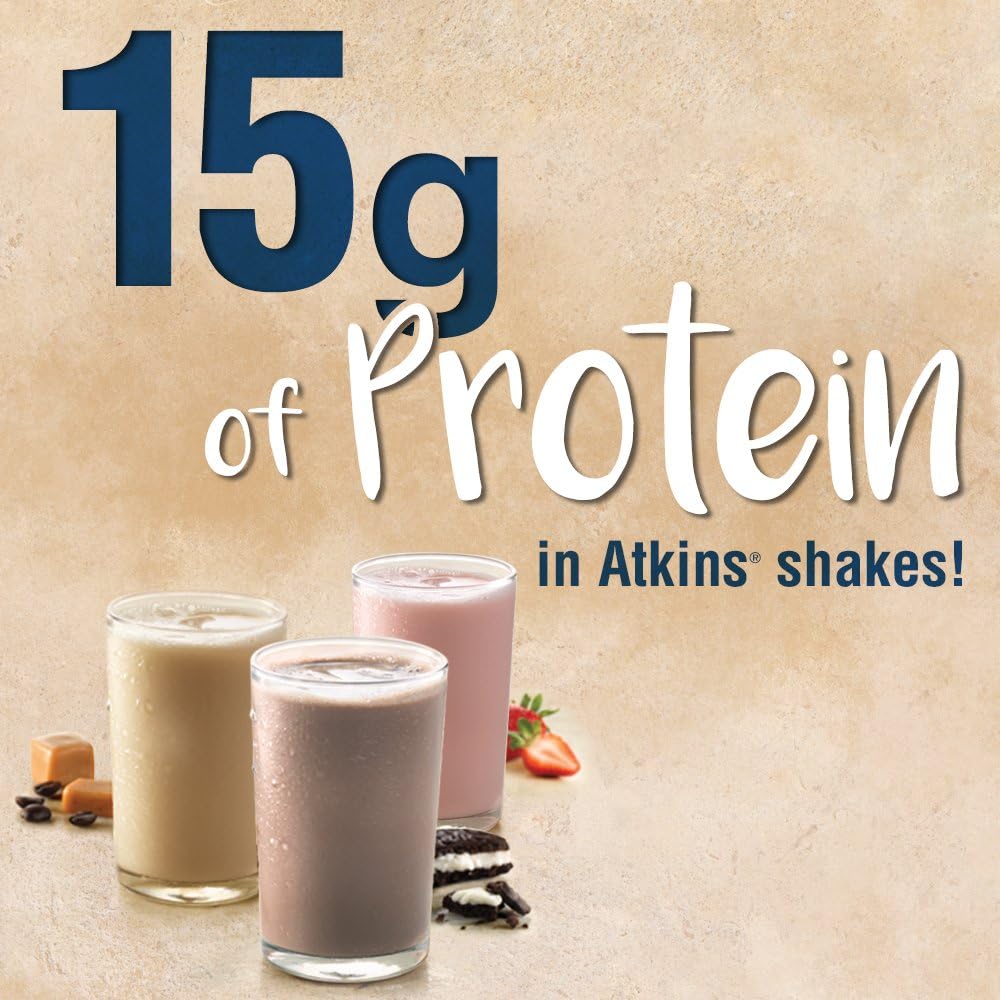 Atkins Gluten Free Protein-Rich Shake, Mocha Latte, Keto Friendly, 15 Count: Health & Personal Care