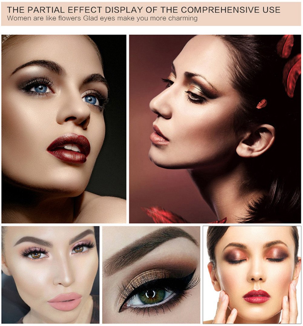 Pevor Eyeshadow Palette Makeup Cosmetics Glitter Eyeshadow Eye Makeup Smokey Eye Makeup Black Yellow Pink Eyeshadow Palette Eyeshadow Primer With Makeup Brush 12 Colors 1# 2# 3# 3 Styles Can Choose