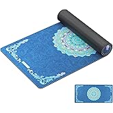 HAPBEAR Large Yoga Mat - 72x36'' Wide workout Mat, Suede Surface with TPE Layer, 1/4'' Thick for Cushioned Support, Non-Slip Yoga Mat, Suitable for Yoga, Pilates, Home and Gym Workouts