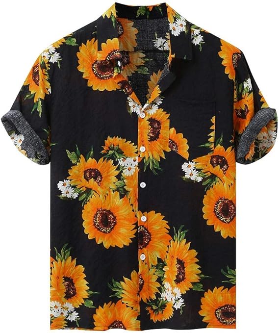 Amazon アロハシャツ 花柄 半袖 軽量 吸汗 速乾 メンズシャツ 薄手 開襟シャツ プリントシャツ ハワイ風 立つ襟 柄シャツ 人気 ハワイアンシャツ 和柄 メンズ ポロシャツ ゆったり おしゃれ カジュアル 夏服 トップス 薄手 通気性 イベント 祭り シャツ 通販