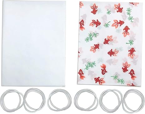 Amazon 江戸てん 手作り 手芸キット 日本製生地 注染手ぬぐい 和晒 耳ゴム 白 のセット 金魚小 676 布 生地 通販