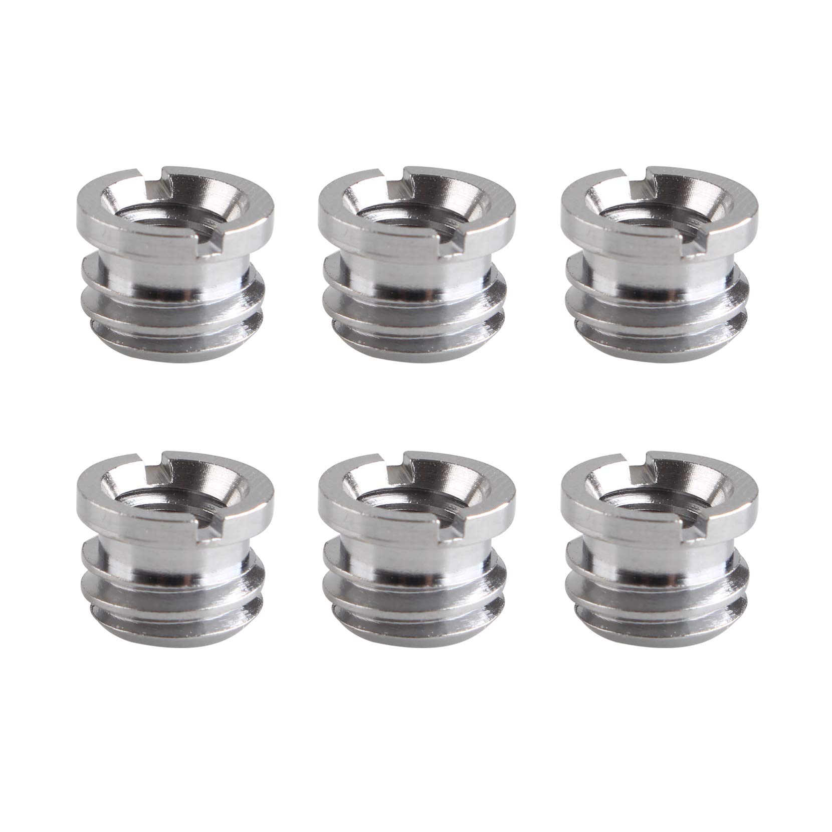 Jopto 6Pcs 1/4" to 3/8" Convert Screw Thread Adapter for Camera Tripod, Gopro, Monopod, Ball head, Stand and Video light