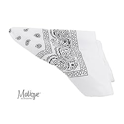 Motique Accessories 22 Inch Cotton Paisley Bandana
