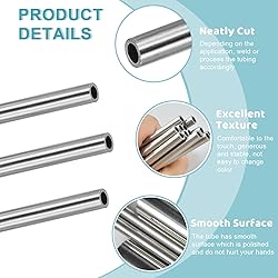 Deyyol 304 Stainless Steel Tubing Tube, 2 Pcs
