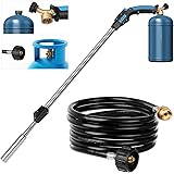 Propane Torch Weed Burner,Blow Torch,Charcoal Lighter,Super long Flamethrower With Push Button Igniter and 9.8 FT Hose,hose w