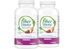 Fiber Choice Daily Prebiotic Fiber Chewable Tablets, Assorted Fruit, 90 Count (Pack of 2)
