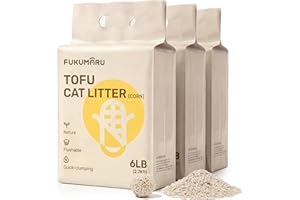 FUKUMARU Tofu Cat Litter - Natural Unscented, Dust Free, Flushable, Quick Clumping, Lightweight, Low Tracking Pellets, Effect