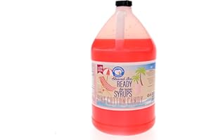 Hypothermias Pink Cotton Candy Ready to Use Gallon (128 Fl. Oz) Hawaiian Snow Cone Flavors Syrup - Shaved Ice, 100% Pure Cane Sugar