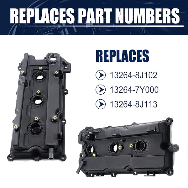 ENGINE VALVE COVERS LEFT & RIGHT COMPATIBLE WITH 2002-2004 INFINITI I35 2002-2006 NISSAN ALITMA 2002-2008 MAXIMA 2003-2007 MURANO QUEST 13264-7Y000 13264-8J102 13624-7Y010 13264-8J113