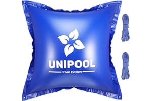 UNIPOOL Pool Pillow for Above Ground Pool 4 x 4 Ft, Winterize Pool Closing Kit Winter Pool Cover Pillow, Ultra Thick & Durable Resistant 0.4mm PVC Material Pool Air Pillow for Winterizing（2x16.5ft Rope）