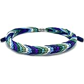 LAMIBEE Bisexual Pansexuality LGBT Proud Love Tibetan Wrist Wrap Bracelet | Amulet and Boho Rope Bracelet Bangles for Women Men Thread for Him and Her