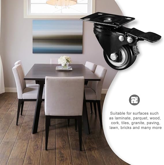 Nirox 4x Ruedas para muebles 50mm - Ruedas giratorias para cargas ...