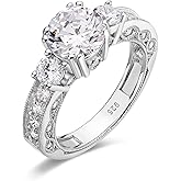 TIKJE 925 Sterling Silver Wedding Rings for Women Engagement Band Bridal Ring Promise Eternity Band Size 5-12 Valentine's Day Gift