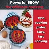 Sensio Home Mini Waffle Maker Blue Non Stick Coating 550W view 3