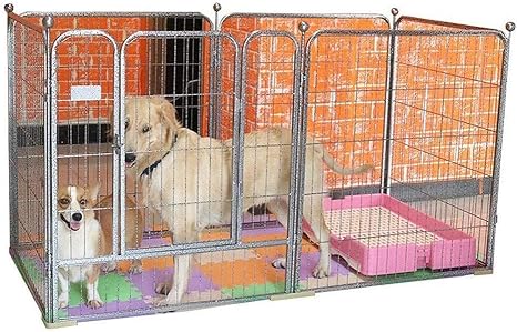 Amazon Co Jp ケージ 犬クレートフェンス屋内大型犬小中ペットの手すりフェンスアンチ刑務所刑務所フェンス犬ケージ Color B Size M ホーム キッチン
