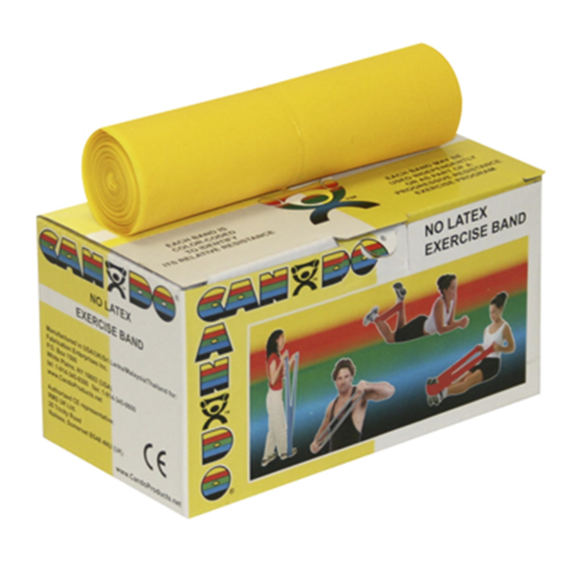 CanDo Resistance band LATEX-free / training band / gymnastics band - 5.5 m - yellow (very light) - alternative to dumbbells โ image 1