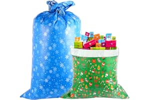 ysmile Oversized Gift Bag for Christmas, Extra Large Christmas Plastic Bag, 60 Inch Jumbo Gift Bag Holiday Present Wrap Big