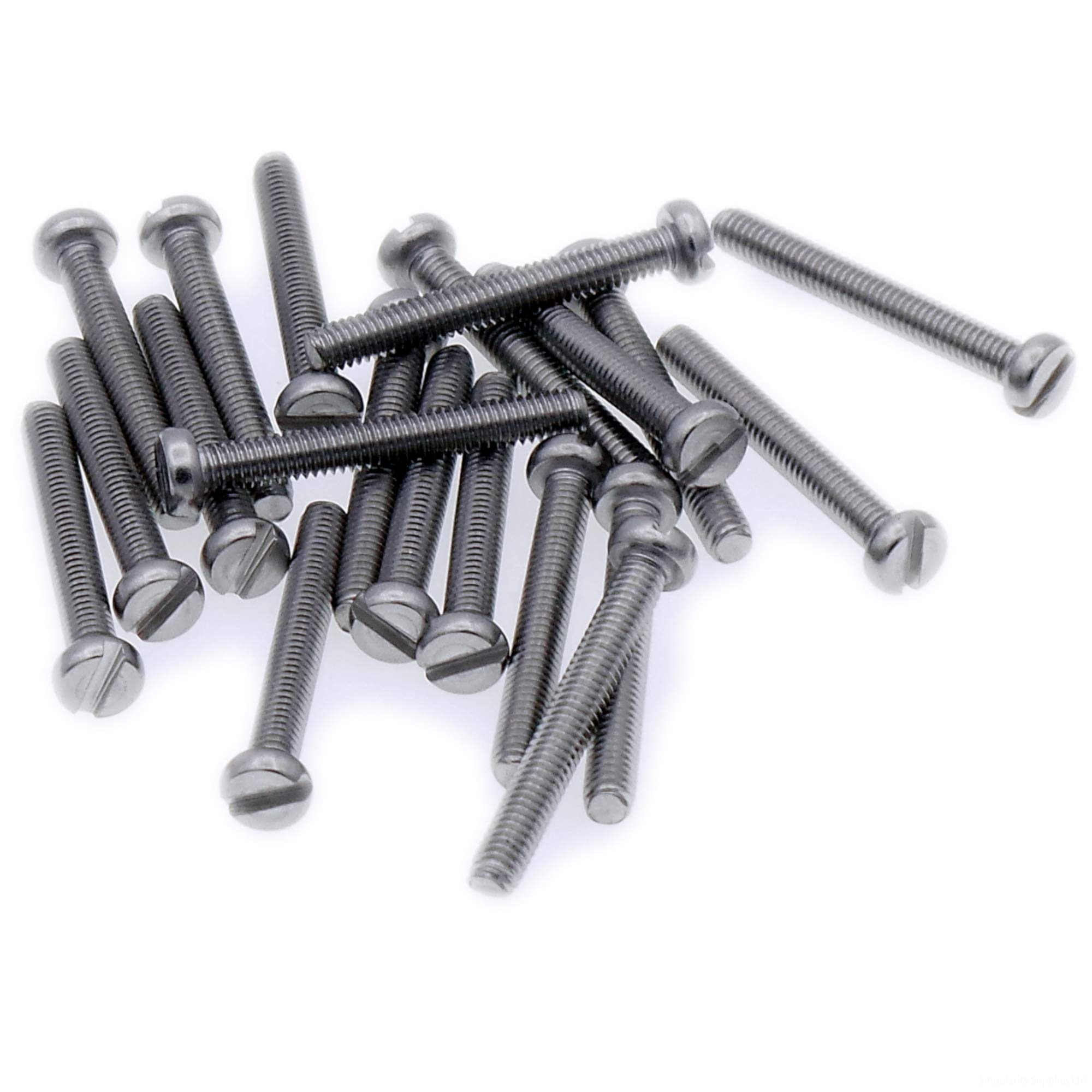 M2 (2mm x 6mm) Slot Cheese Machine Screw (Bolt) - Stainless Steel (A2) (Pack of 20) — image 1