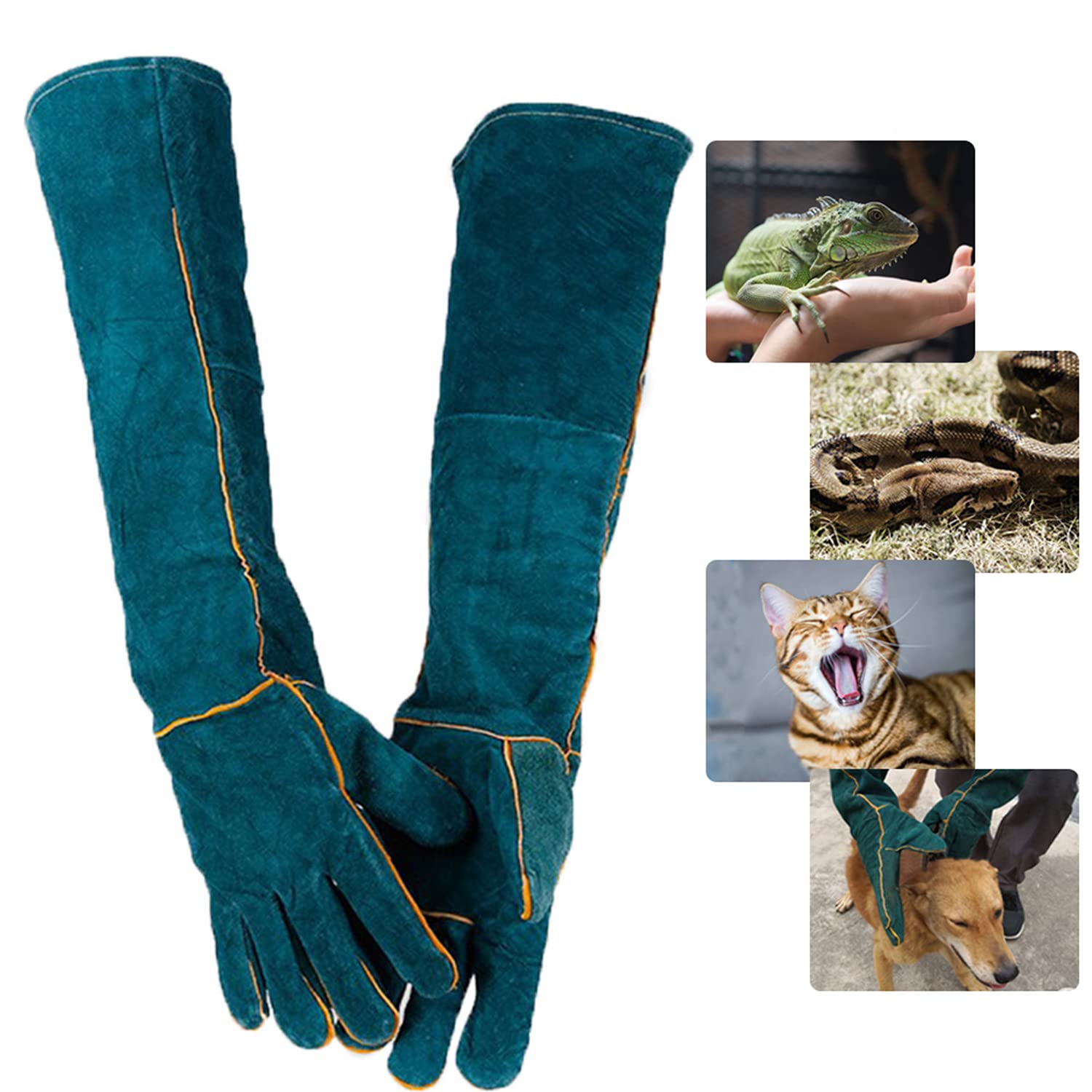 PeSandy Animal Handling Gloves - 60CM Bite & Scratch Resistant Gloves for Bathing, Grooming & Handling Dogs, Cats, Birds, Snakes, Parrots & Lizards