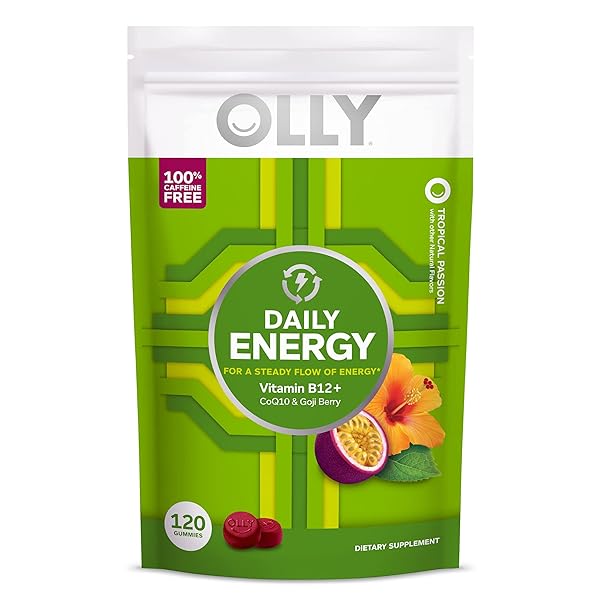 OLLY DAILY ENERGY GUMMY, CAFFEINE FREE, VITAMIN B12,...
