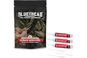 GLUETREAD MORE TREAD MORE TRACTION GlueTread Adhesive 3-Pack Additional Glue for GlueTread Sidewall Puncture Tire Repair Kits for Off-Road Vehicles Rubber to Rubber Adhesive