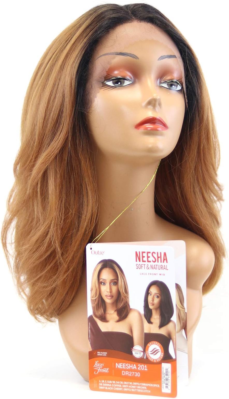 NEESHA OT006 Natural & Soft Lace Front Wigs for Women - Pre-plucked Swiss Lace Natural Texture & Volume (DR2730)