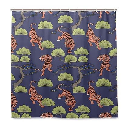 Amazon Com Home Fabric Shower Curtain Liner Solid Diy Hotel