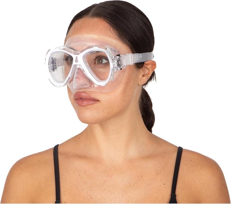 Elba Masque de plongée en Silicone Blanc