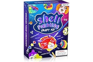 GOTEGA Kids Sea Shell Painting Kit, Arts & Crafts Gifts for Girls and Boys Ages 4-12, Kids Activities Kits Creative Art Decorations Paint Kit Kids Gifts Toys for Age 4, 5, 6, 7, 8, 9, 10, 11 & 12
