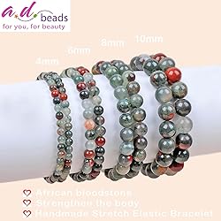 AD Beads Handmade Gemstone Stretch Elastic Bracelet