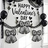 Soulchen 4 Pack 15.7 Inch Large Stuffed Bows Cute Hanging Decor for Valentine's, Galentine's Day, Birthday, Baby Shower, Bridal Shower, Wedding, Bachelorette Party Supplies(Silver)
