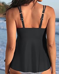 Womens Flowy Tankini Tops Only - Modest Bathing