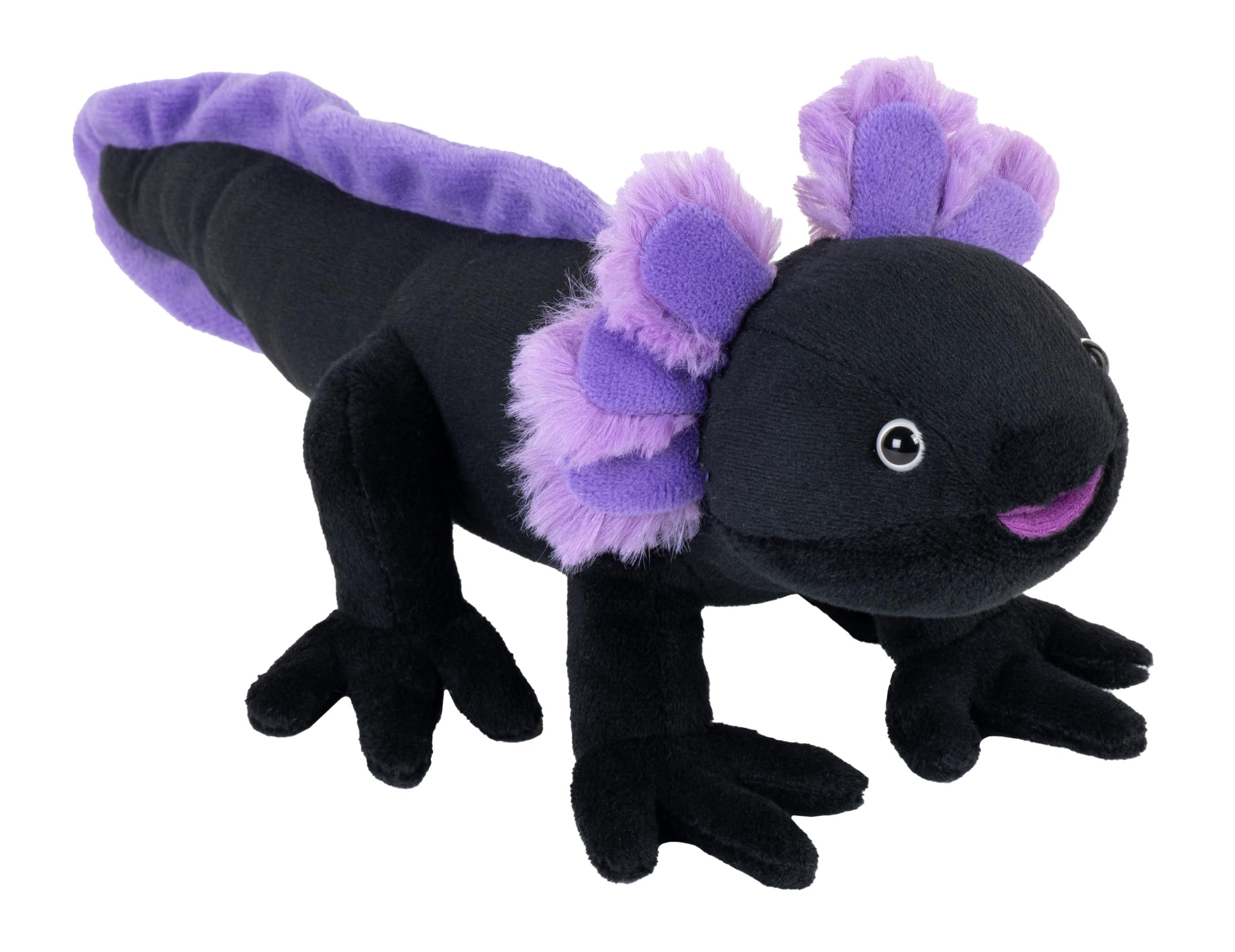 Wild Republic Cuddlekins Mini Black Axolotl, Stuffed Animal, 8 Inches, Plush Toy, Fill is Spun Recycled Water Bottles