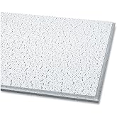 Armstrong Fissured Ceiling Tiles, Angled Tegular 0.94 Inch, 24 x 24 x 0.63 Inches, White, 16 per Carton