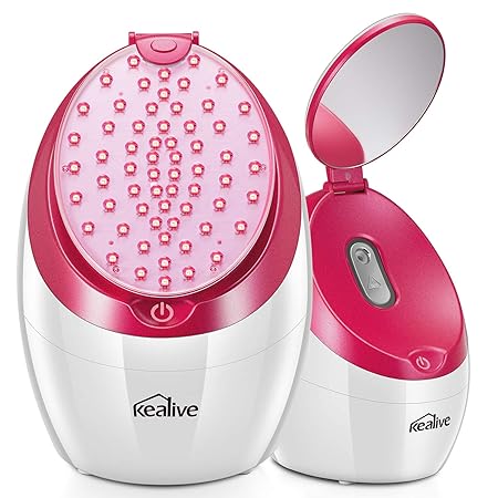 Gesichtssauna, Kealive Face Steamer mit 4 Farben LED-Lichttherapie für Gesichtspflege Porenreinigung, Gesichtsdampfer Entlast