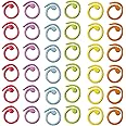 Baoswi 60Pcs Metal Stitch Markers Helical-Shaped Crochet Markers Ring Multicolor Crochet Locking Markers for Knitting and Cro