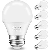 Cotanic A15 LED Bulb, Ceiling Fan Bulbs 6W (60W Equivalent),4000K Natural Daylight,E26 Standrad Base Light,600lm,CRI 80+ LED 