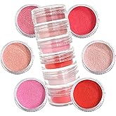 Luckymica Mica Powder, 6 Colors Mica Powder for Epoxy Resin, Portable 6-Can Pigment Powder Set for DIY, Soap Making, Nail Art, Candle Making, Art Crafts - Spring