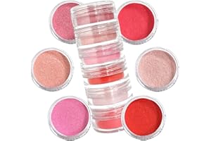 Luckymica Mica Powder, 6 Colors Mica Powder for Epoxy Resin, Portable 6-Can Pigment Powder Set for DIY, Soap Making, Nail Art, Candle Making, Art Crafts - Spring