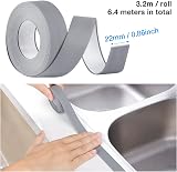 Mooshy Bath Sealant Strip 6.4m Gray Self Adhesive Waterproof Caulk Tape Kitchen view 2