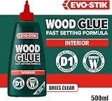 EVO-STIK Wood Glue 500ml Interior Extra Strong Fast Setting Clear Dry view 2