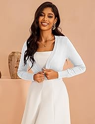 McVanedy Women's Open Front Long Sleeve Shrug