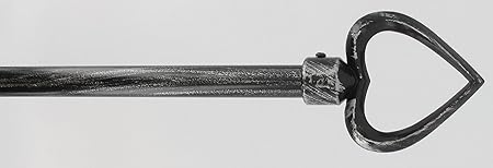 Extendable Metal Curtain Pole Tip Kit X153 Heart Painted 210