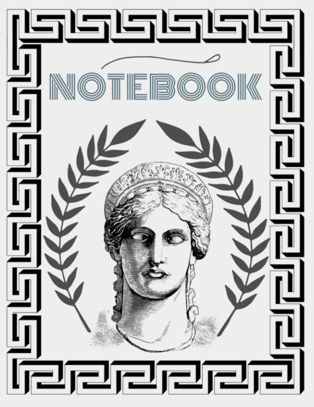 NOTEBOOK: GREEK MYTHOLOGY DESIGN - Large Size (8.5 - 11 inches) - 120 Lined Pages