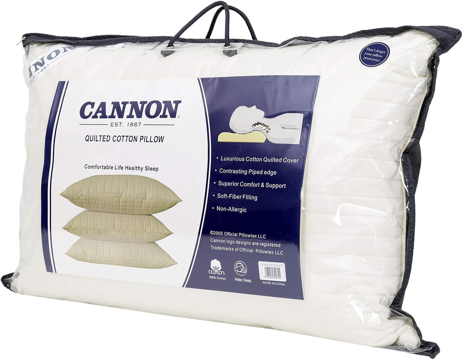 Cannon Cotton White Standard Pillow 50 x 75 cm Buy Online at Best