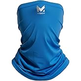 MISSION Compact Multi-Use Neck Gaiter Face Mask for Ski & Outdoors, UPF 50, Breathable Lightweight Fabric (Blue)