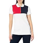 Nautica Womens Polo Short Sleeve 1/4 Zip Placket Polo